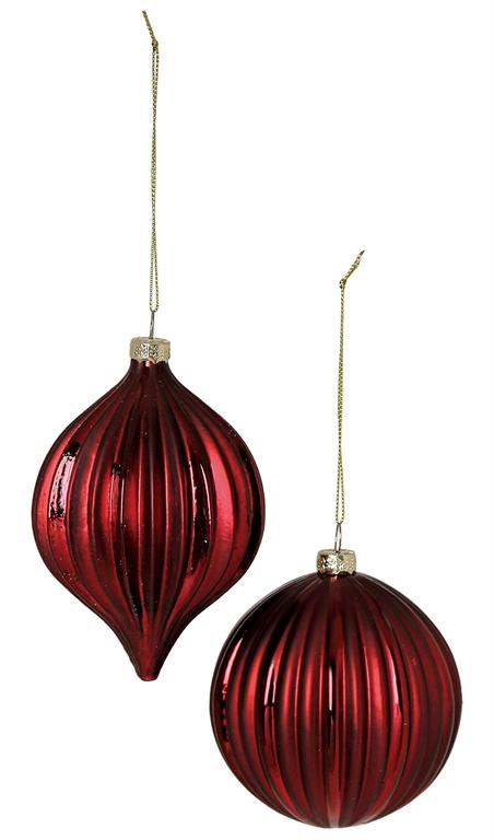 Burgundy Beauty Glass Ornament -2 Styles