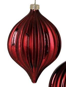 Burgundy Beauty Glass Ornament -2 Styles