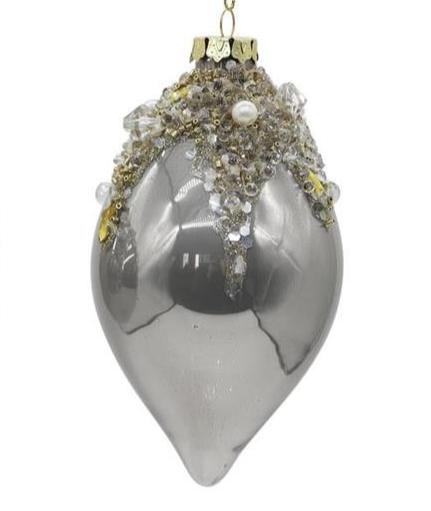 Platinum Jewel Glass Ornament -2 Styles