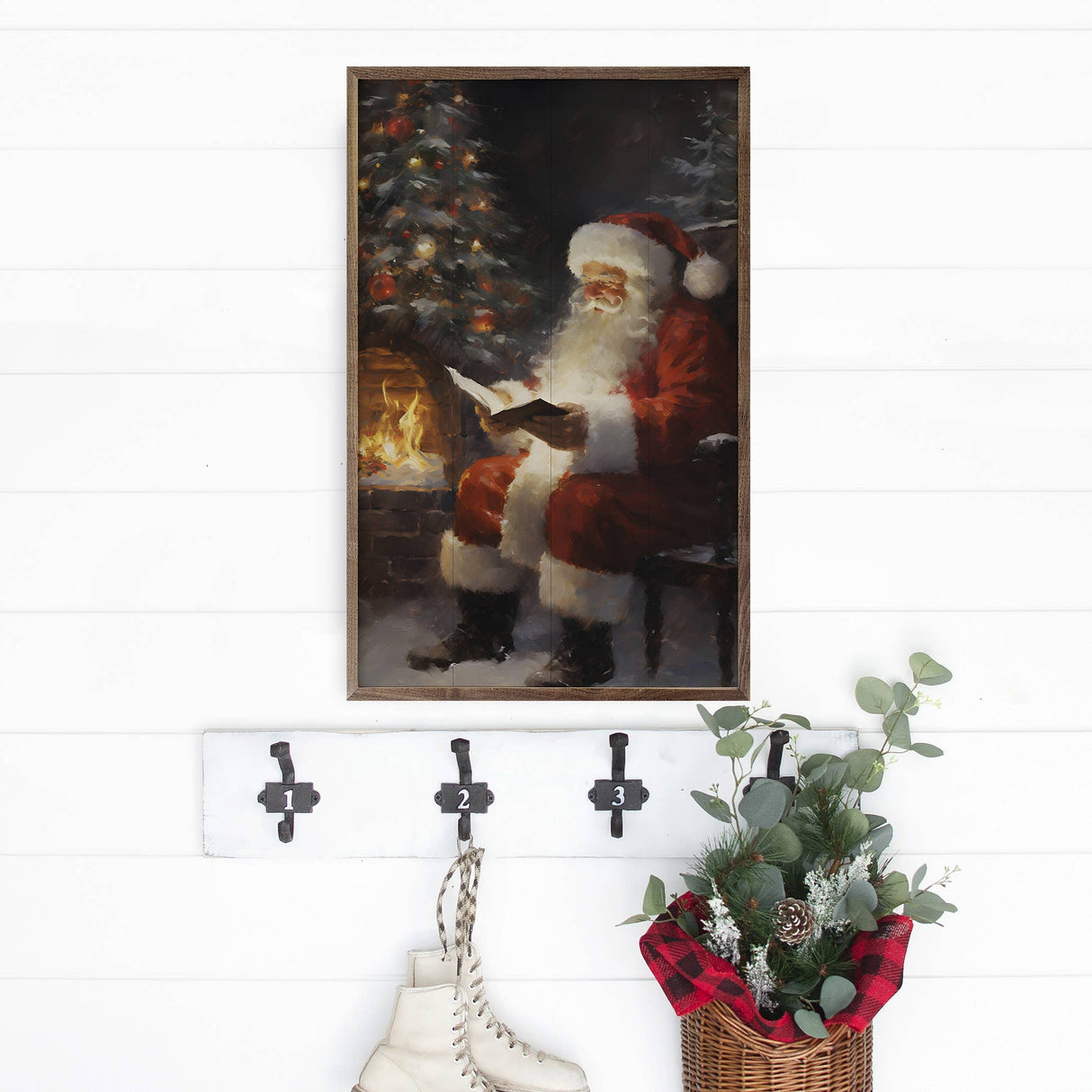 Reading By The Fire Wood Art