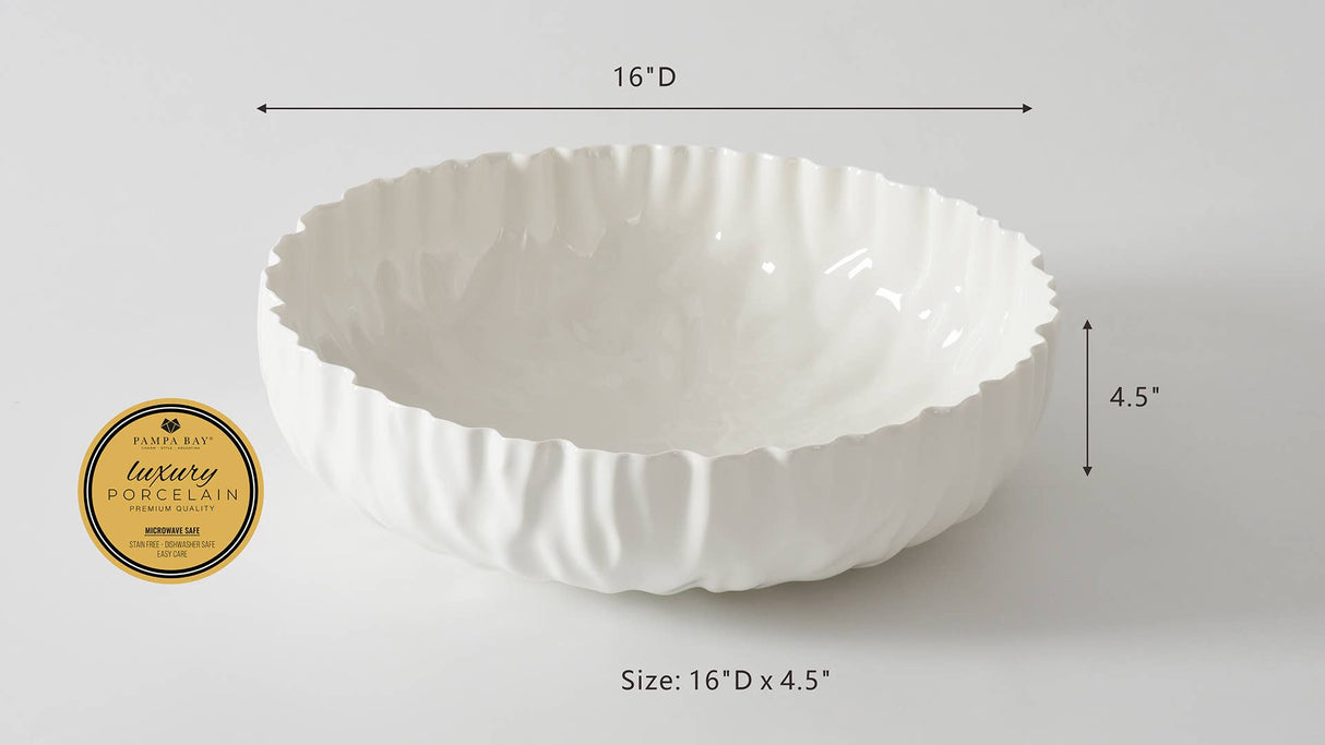 Porcelain Extra Large Shallow Bowl