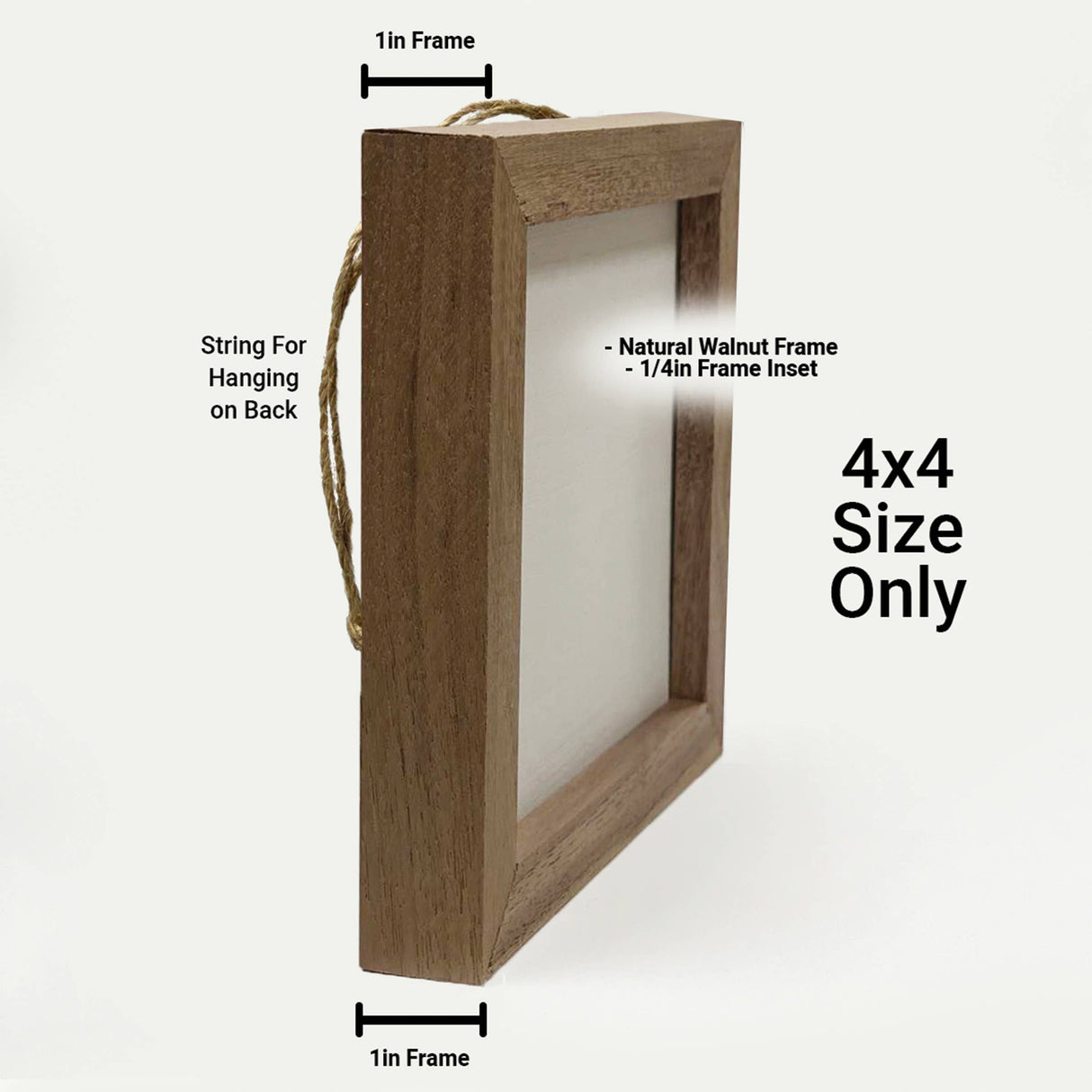 4" Iced Coffee Recipe White Wood Art