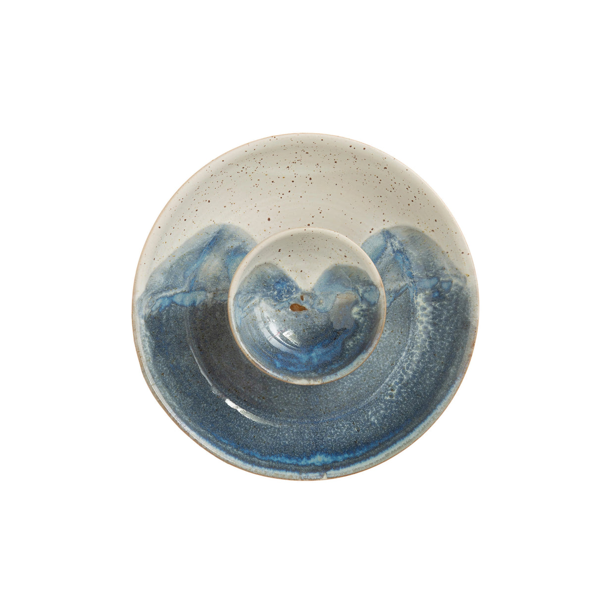 Hand-Painted Stoneware Chip and Dip