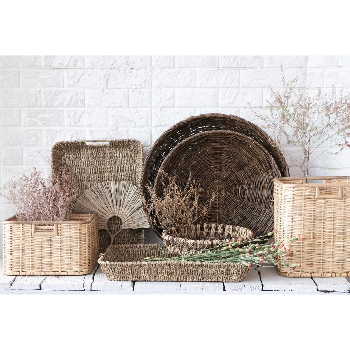 McAllen Woven Vine & Metal Bowl- 2 Sizes