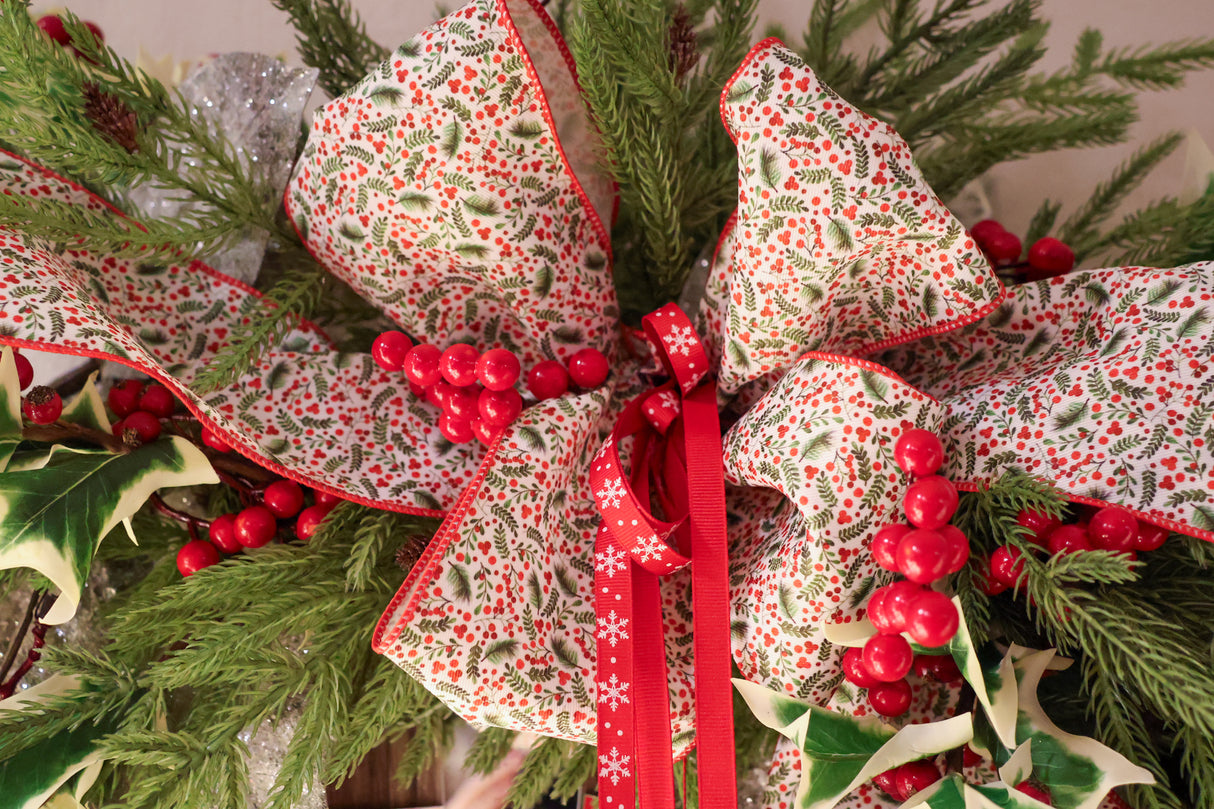 Mini Print Snowflake Ribbon Bolt