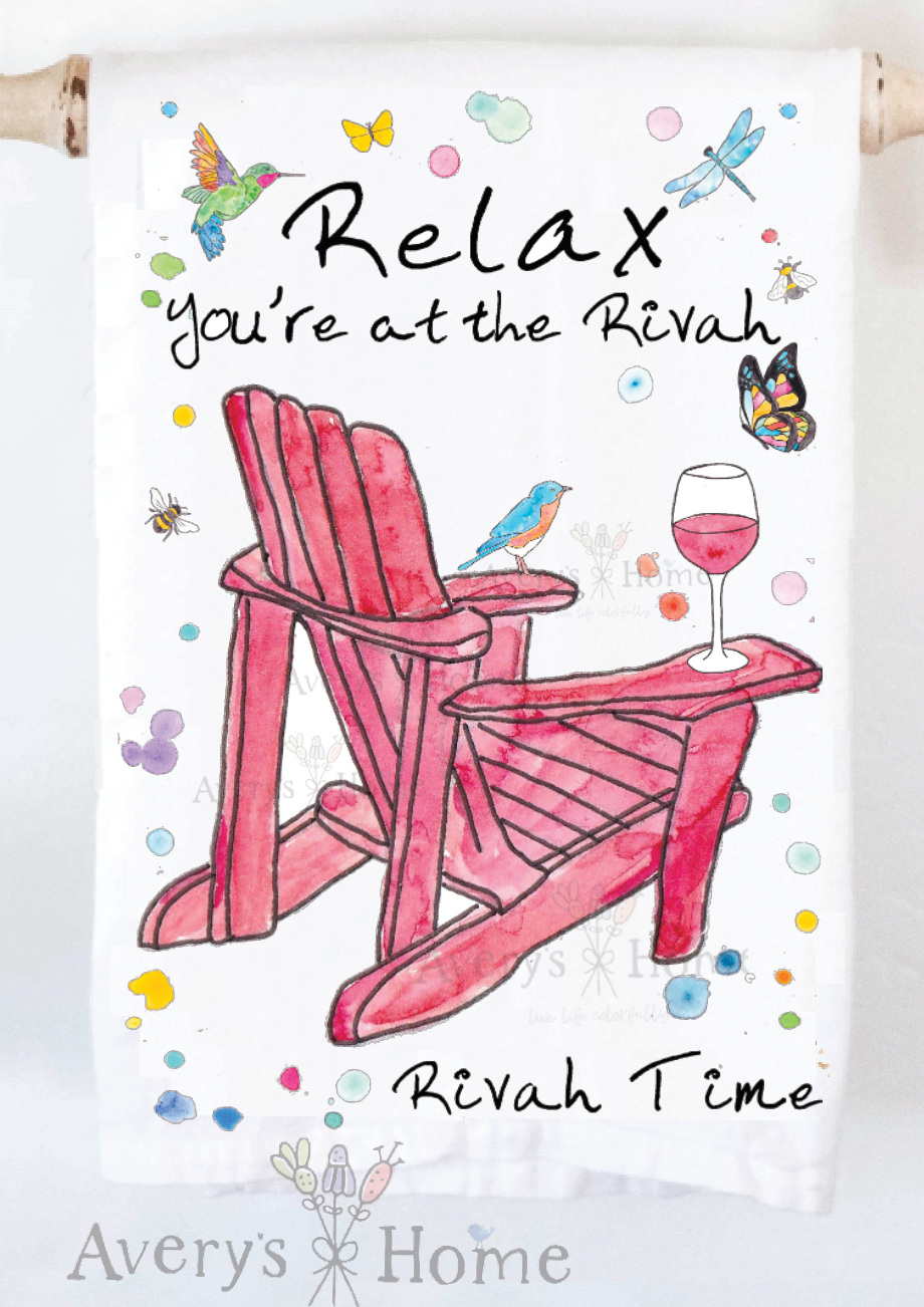 Relax At the Lake Tea Towel