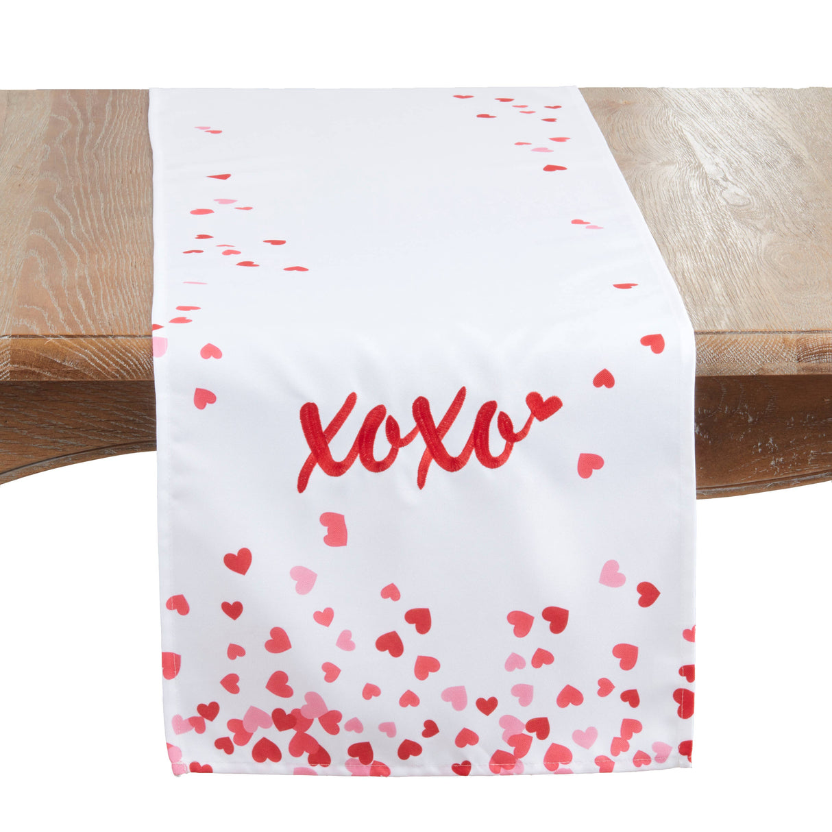 Embroidered XOXO Table Runner