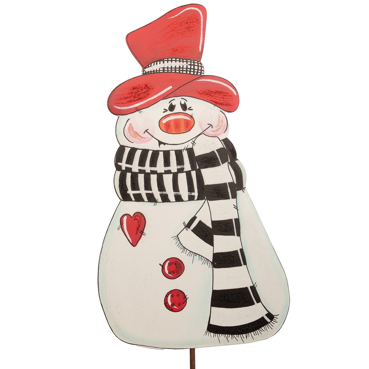 Scarf Snowman Stake