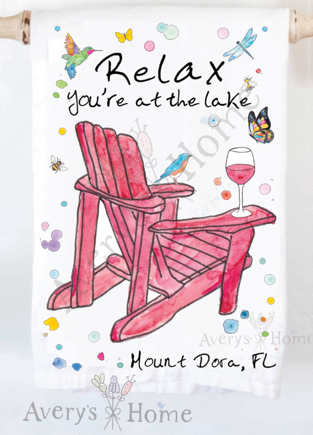 Relax At the Lake Tea Towel