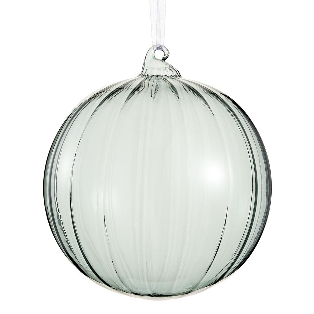 6" Teal Night Glass Ornament