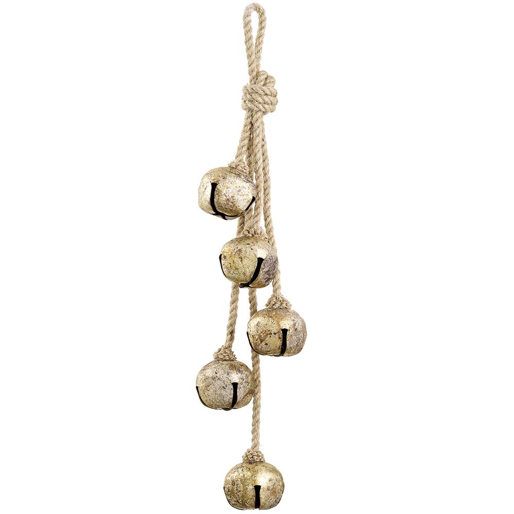 Antiqued Gold Jingle Bell Ornament Strand