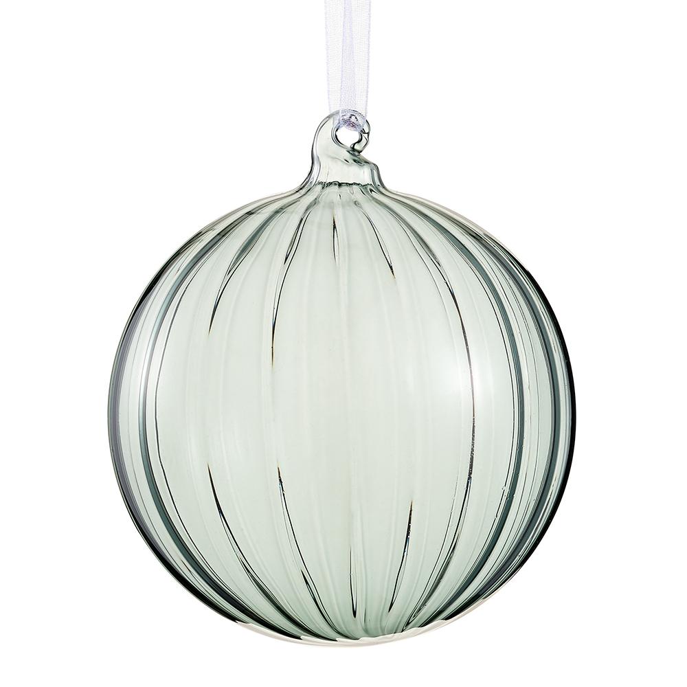 4" Teal Night Glass Ornament