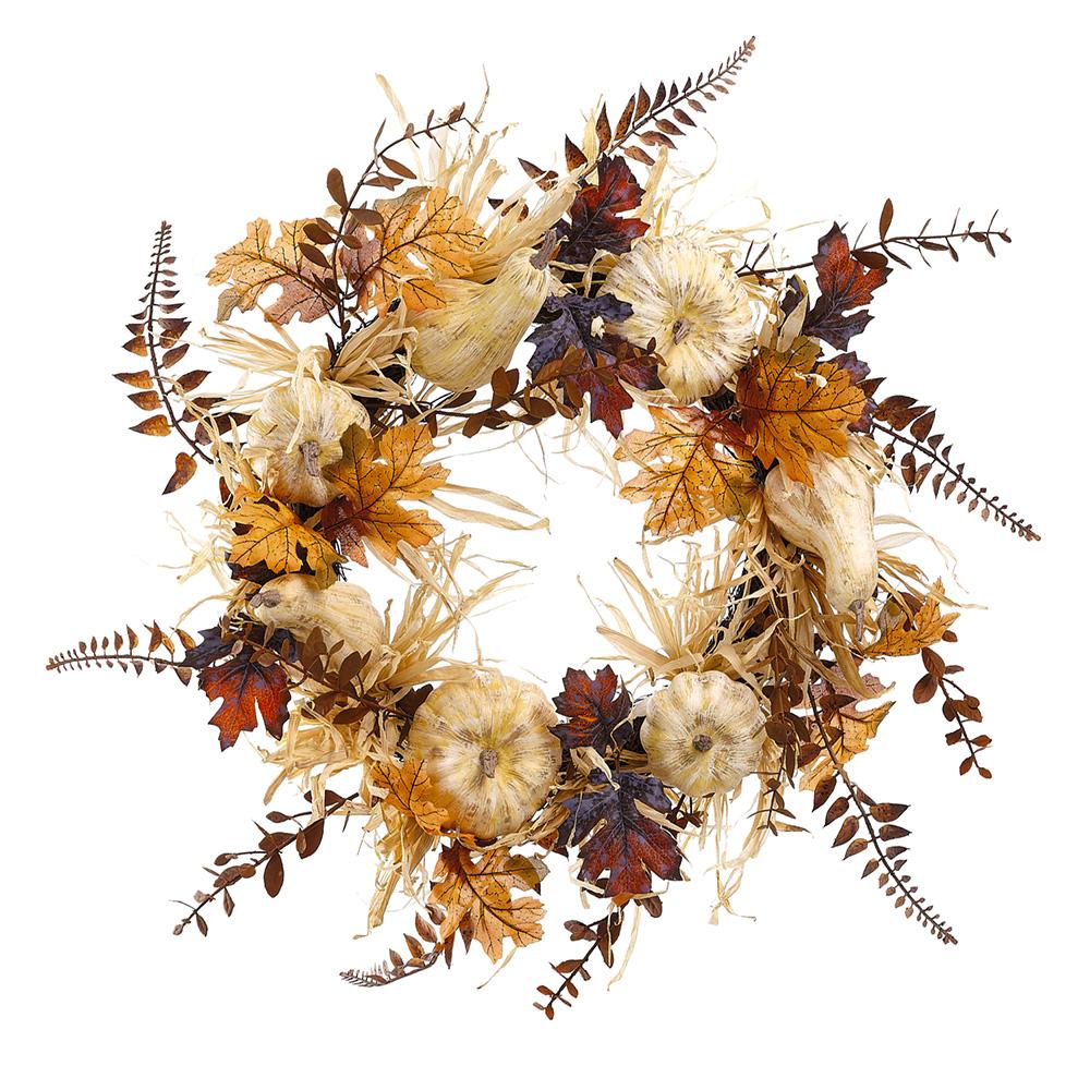 Pumpkin Fern Maple Wreath