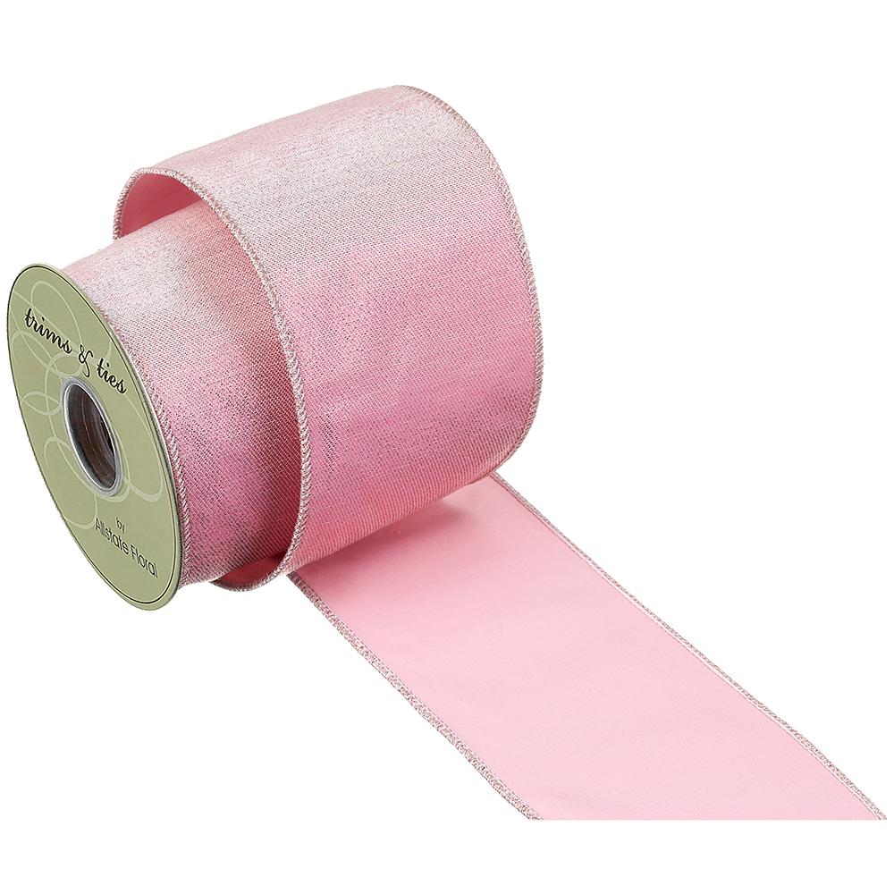 4" Pink Splash Metallic Ribbon Bolt