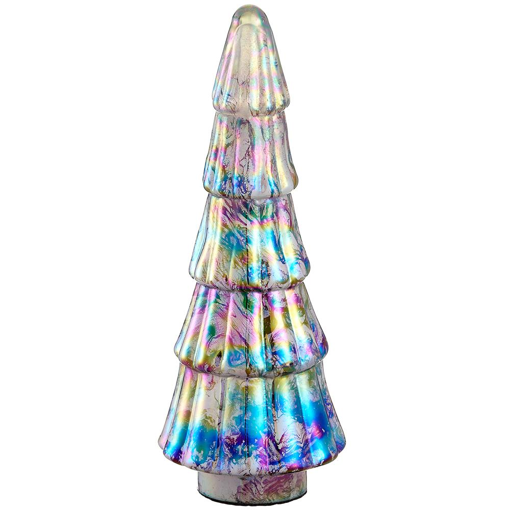 18" Purple Marbled Glass Tree