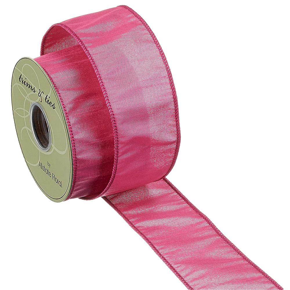 2.5" Fuchsia Metallic Dupion Ribbon Bolt