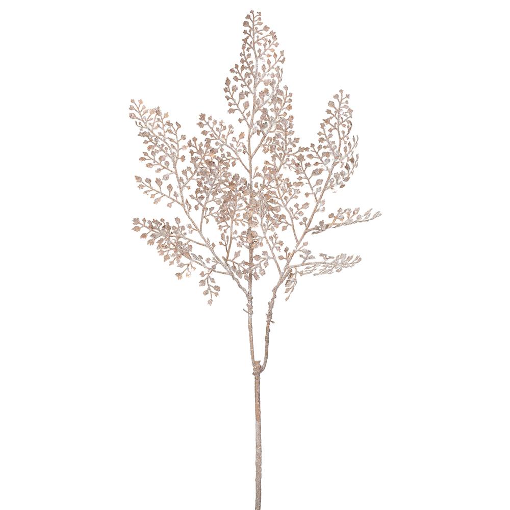 Soft Champagne Sequin Bendy Fern Spray