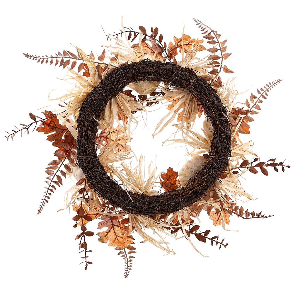 Pumpkin Fern Maple Wreath