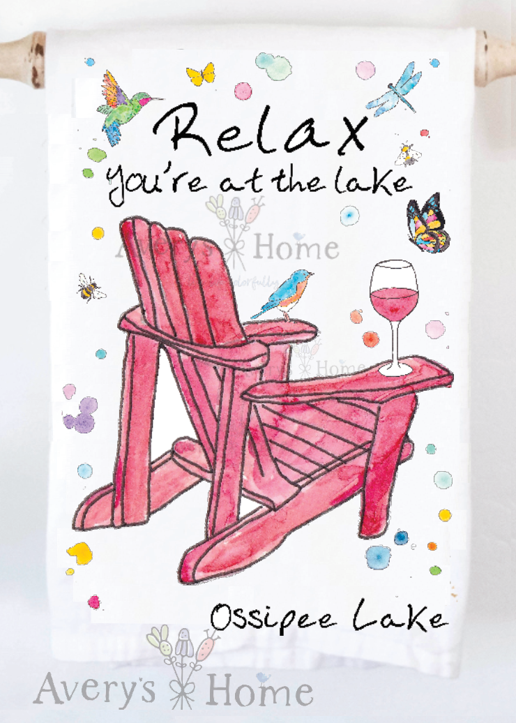 Relax At the Lake Tea Towel