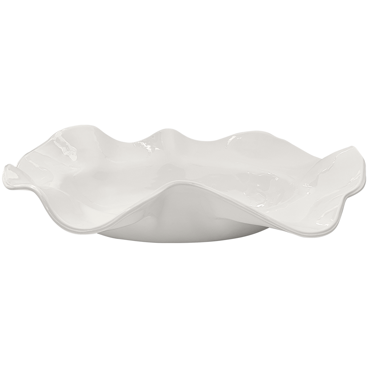 Large Wavy Melamine Serving Bowl