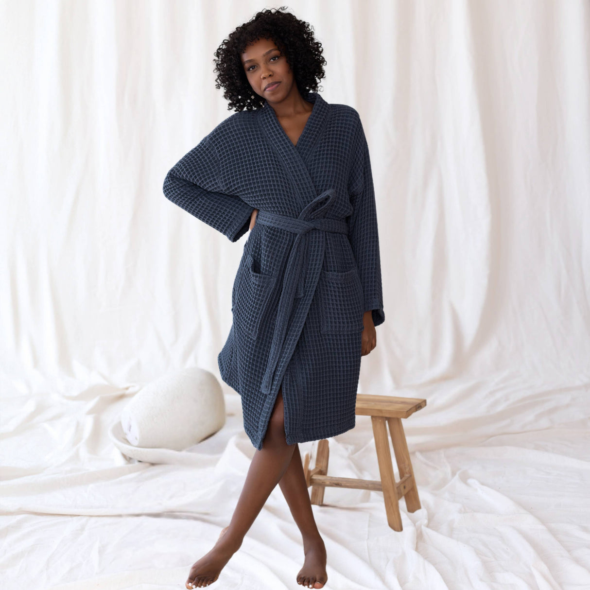 Sage Luxurious Waffle Bathrobe / 3XL