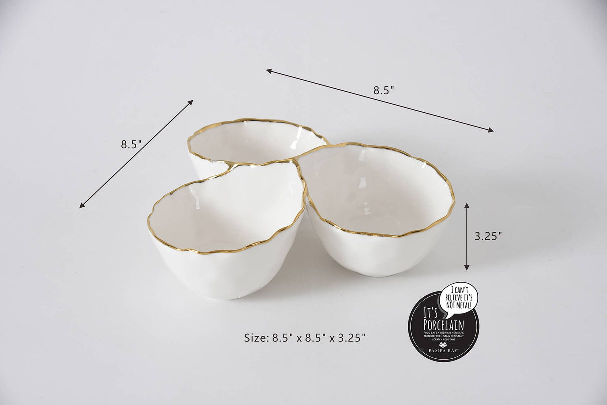 Porcelain 3 Section Server