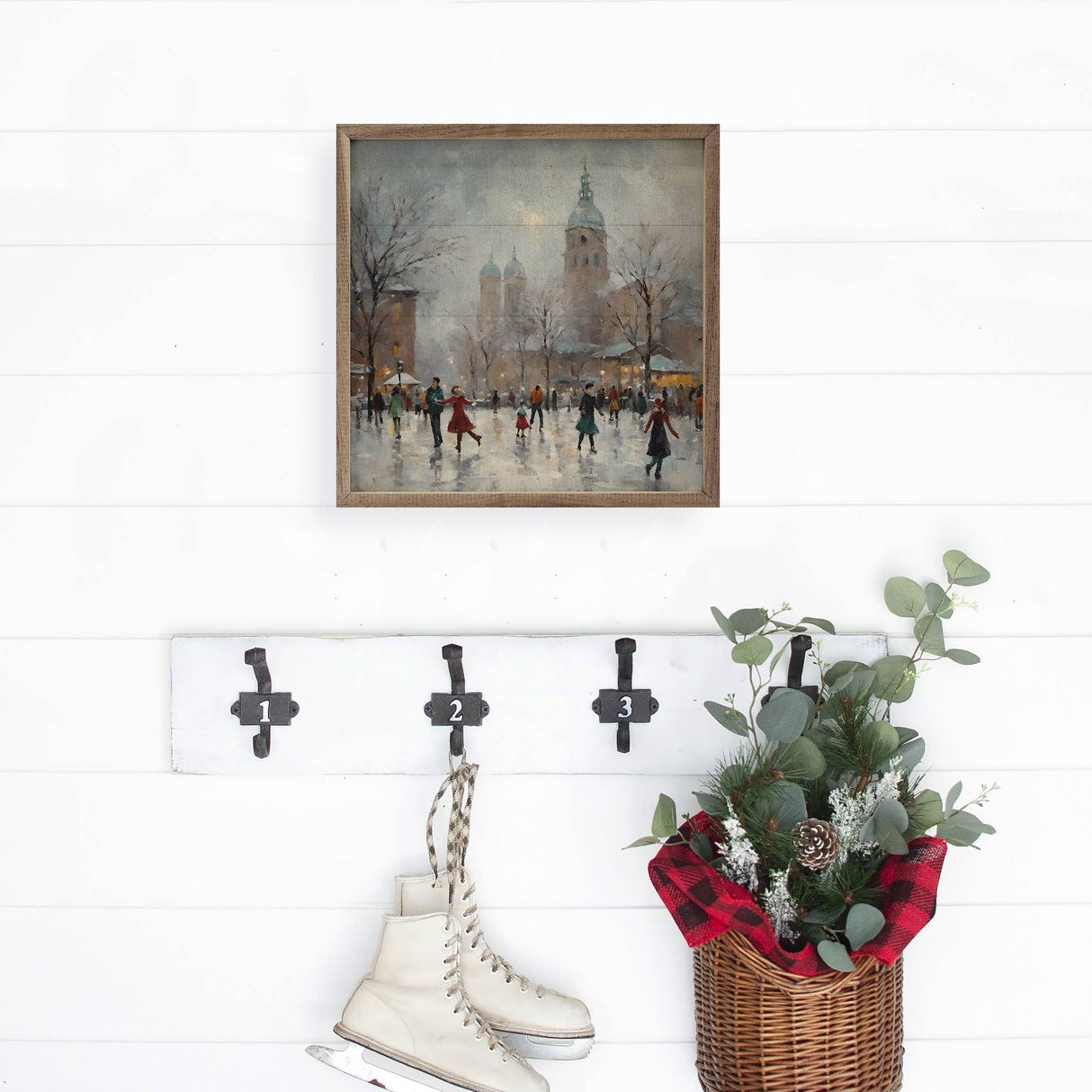 Ice Skating Fun Wood Art