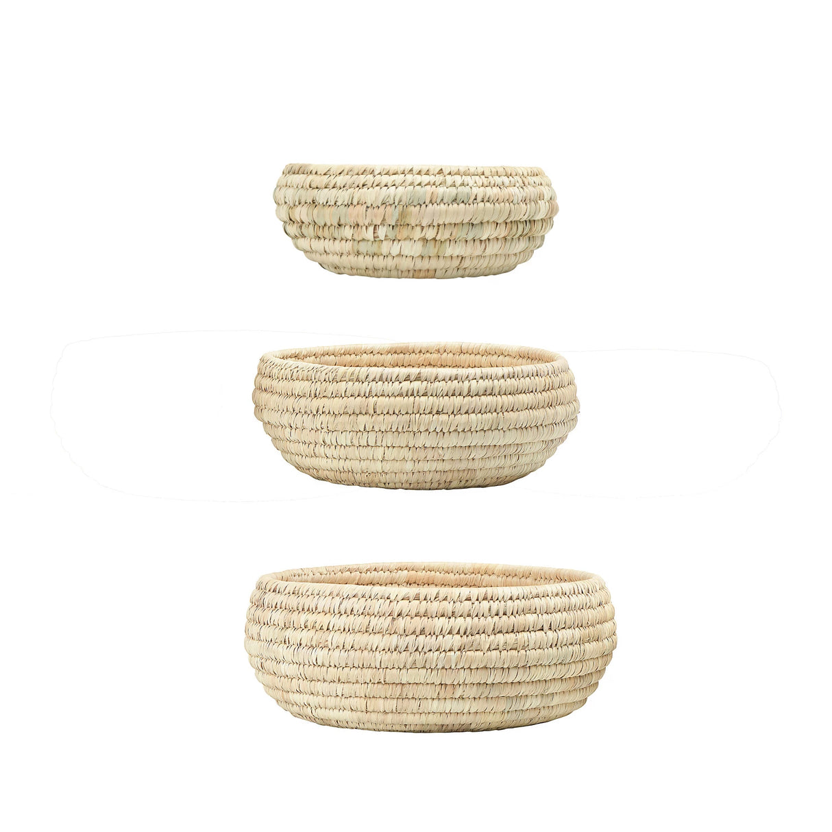 Grass and Date Leaf Baskets - 3 Sizes