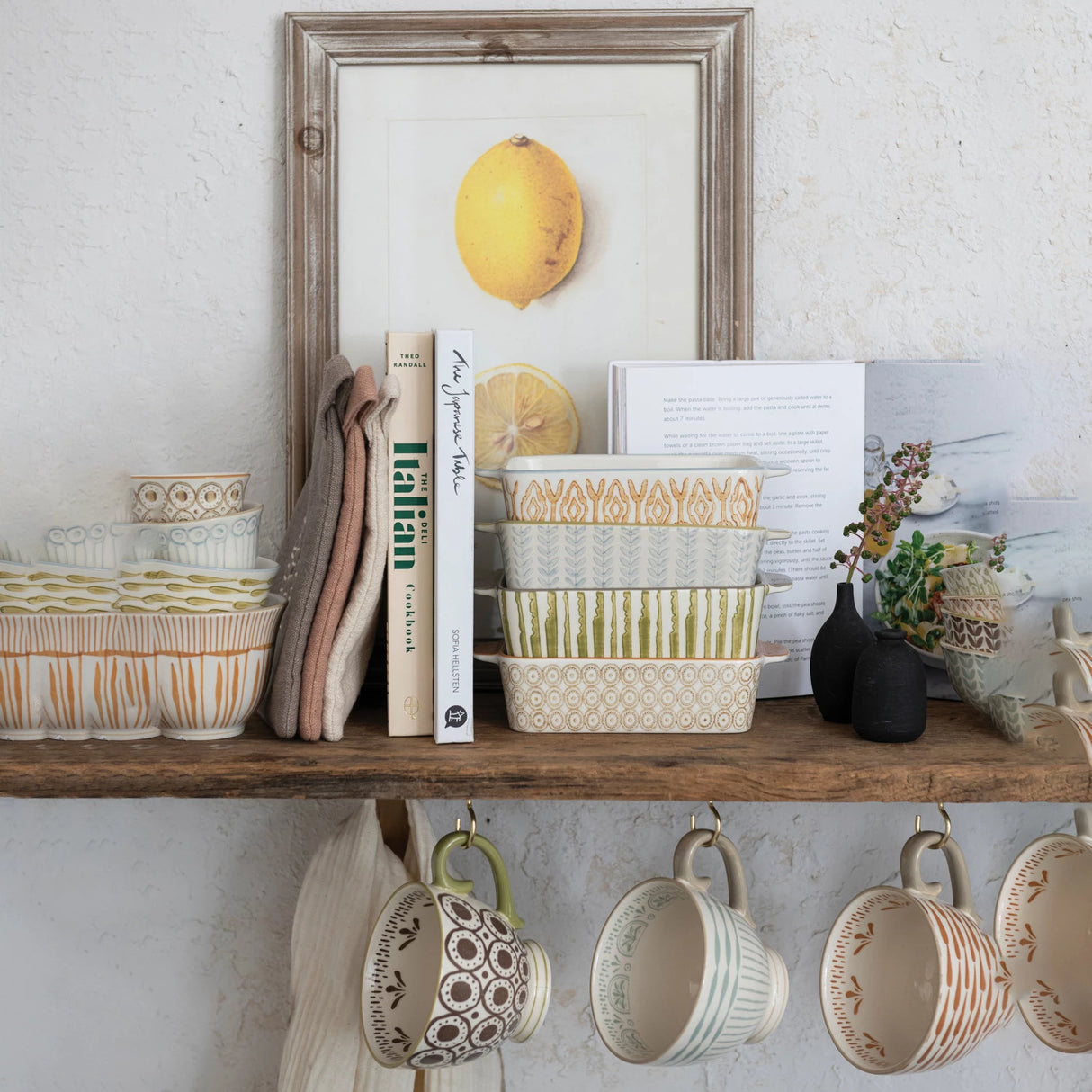 Hand-Stamped Stoneware Baker - 4 Styles