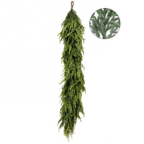48" Thick Sage Real Touch Norfolk Pine Garland