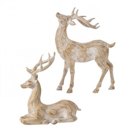 Resin Winter Chalet Deer - 2 Sizes