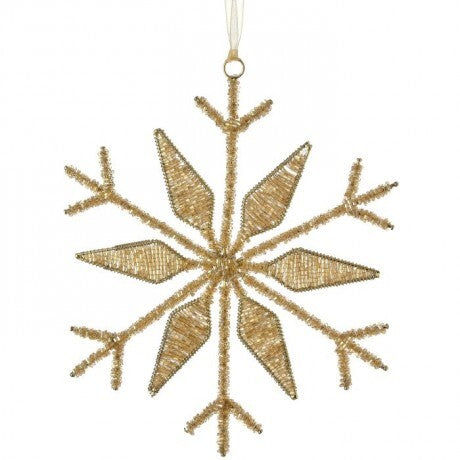 Champagne Fluret Snowflake Ornament