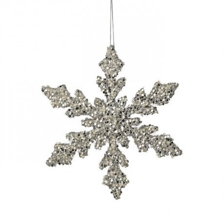 Sequin & Pearl Snowflake Ornament