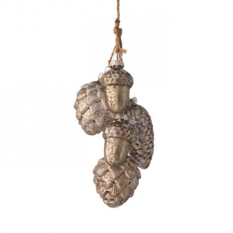 Antiqued Glass Pinecone Ornament