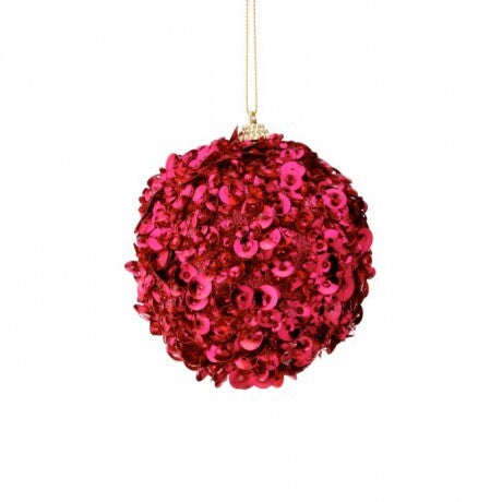 Pink Glamour Sequin Ball Ornament