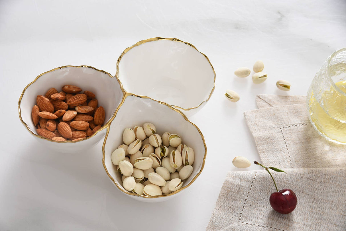 Porcelain 3 Section Server