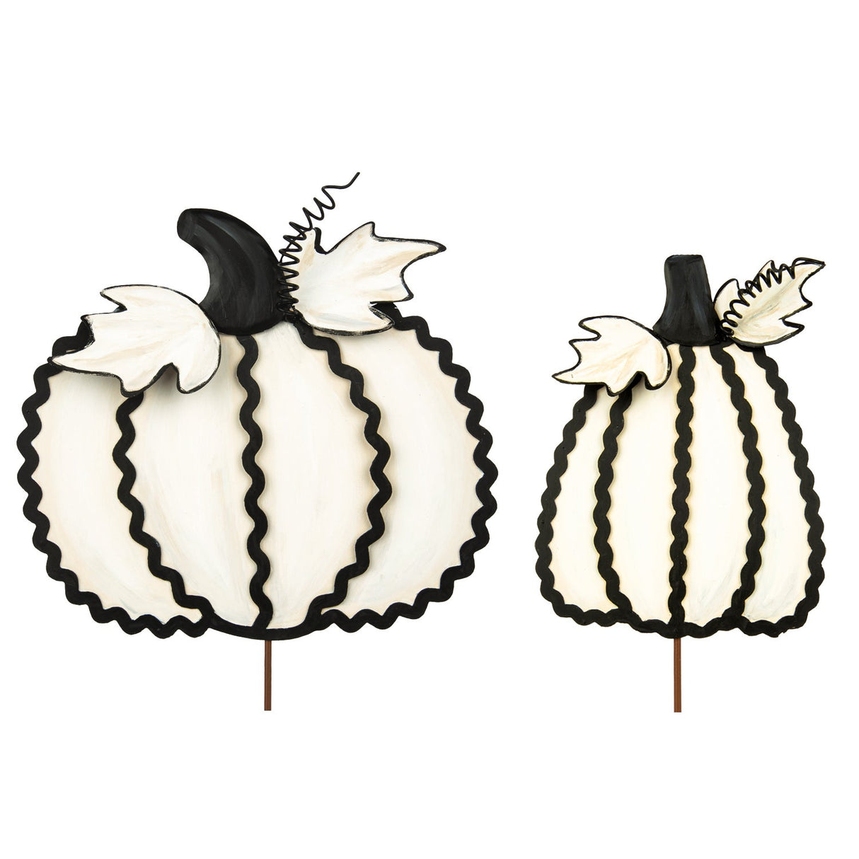 Ric Rac Pumpkin Stake - 2 Sizes