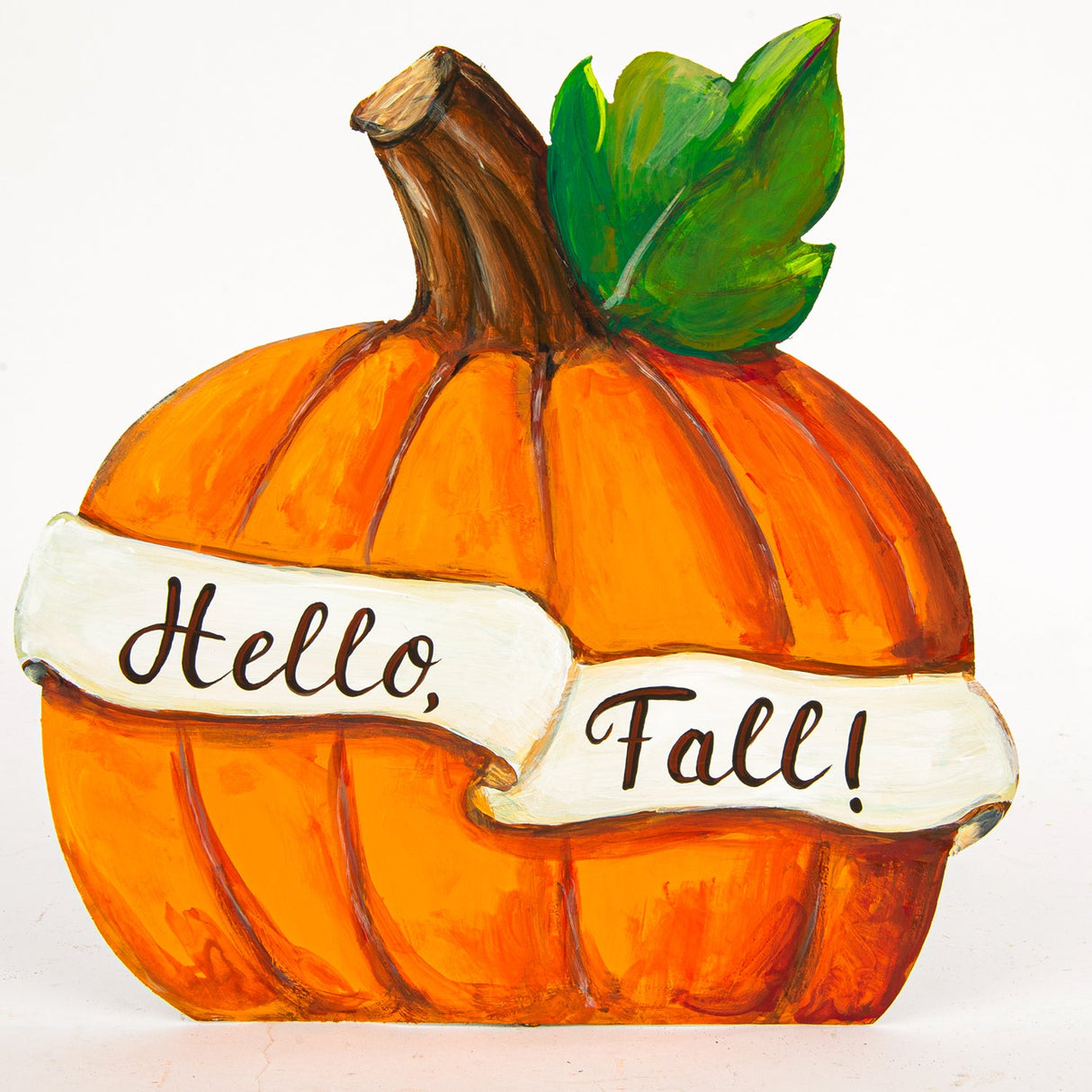 Hello Fall Banner Pumpkin