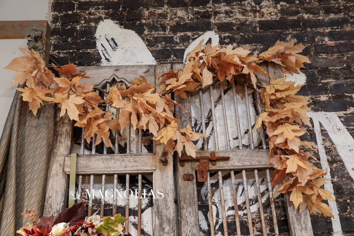 6' Tan Maple Leaf Garland