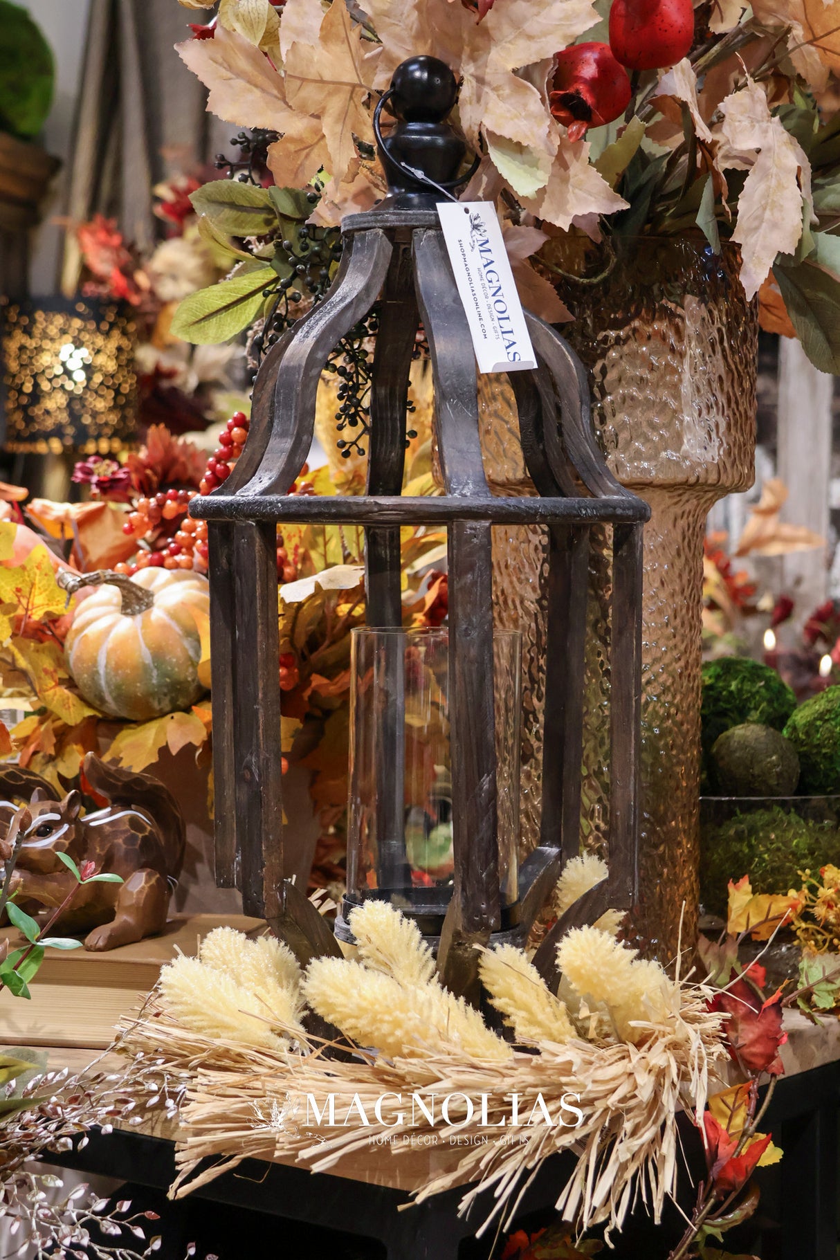 Fireside Wood Lantern Candleholder