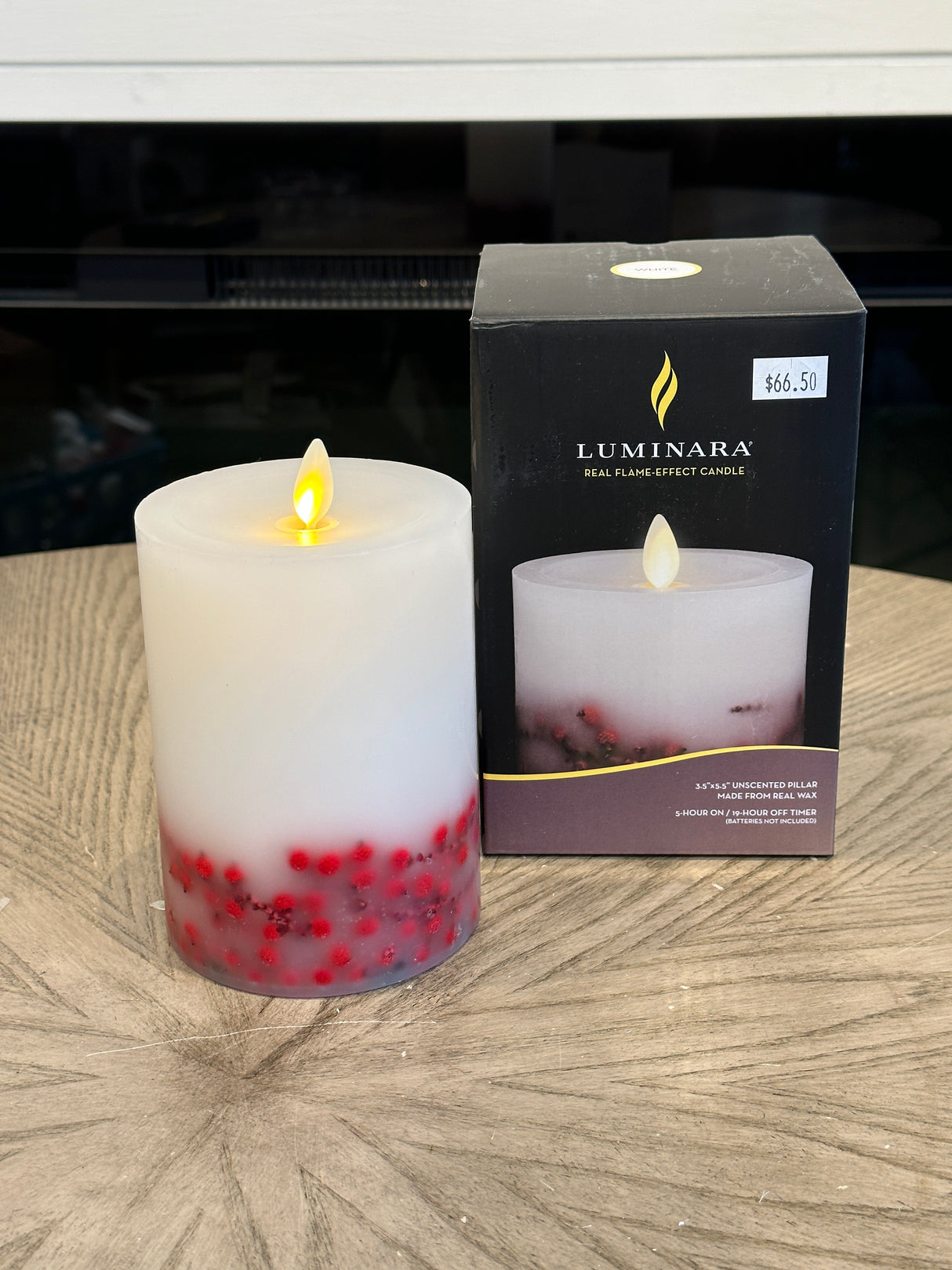 White Wax Berry Pillar Candle - 3 Sizes