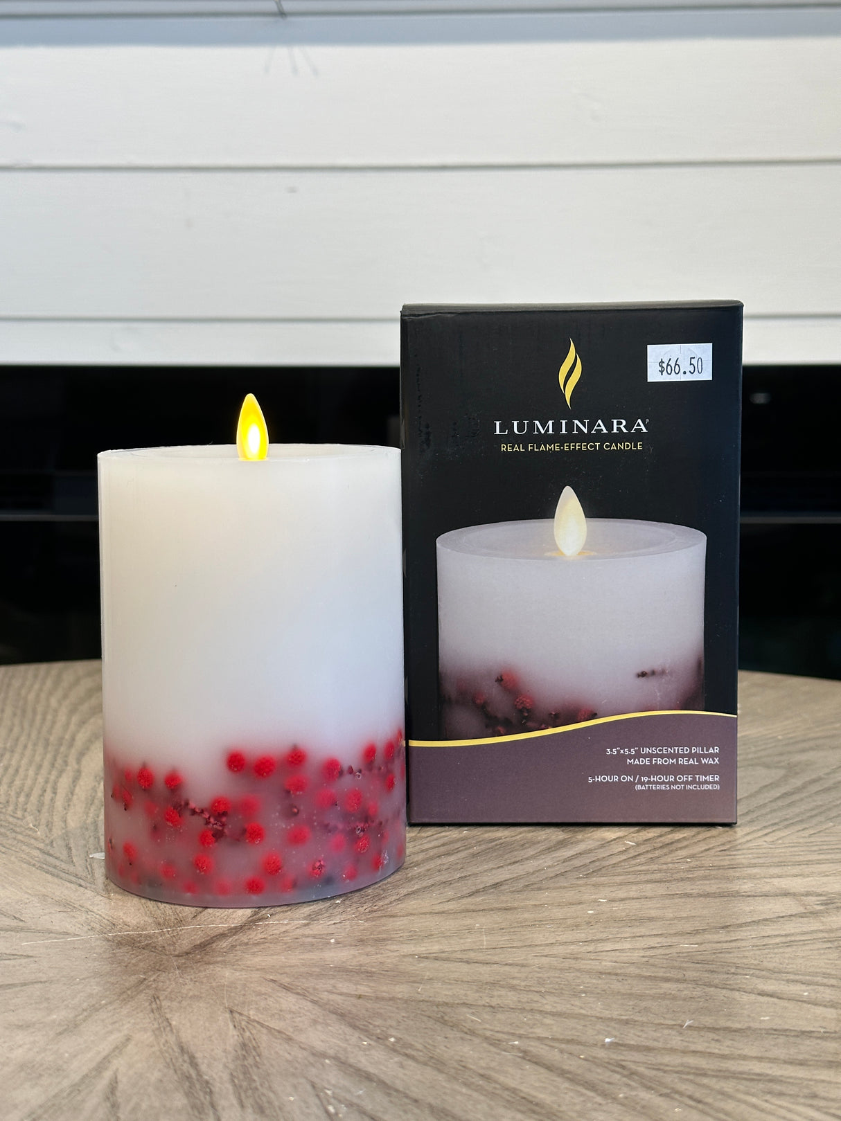 White Wax Berry Pillar Candle - 3 Sizes