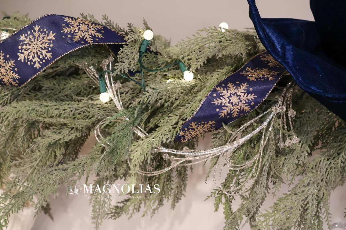 8' Frosted Cedar Swag Garland