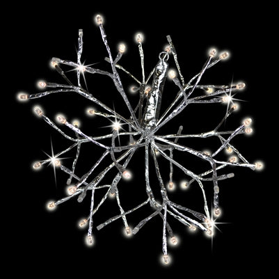 Outdoor 12" Silver Shimmering Starburst