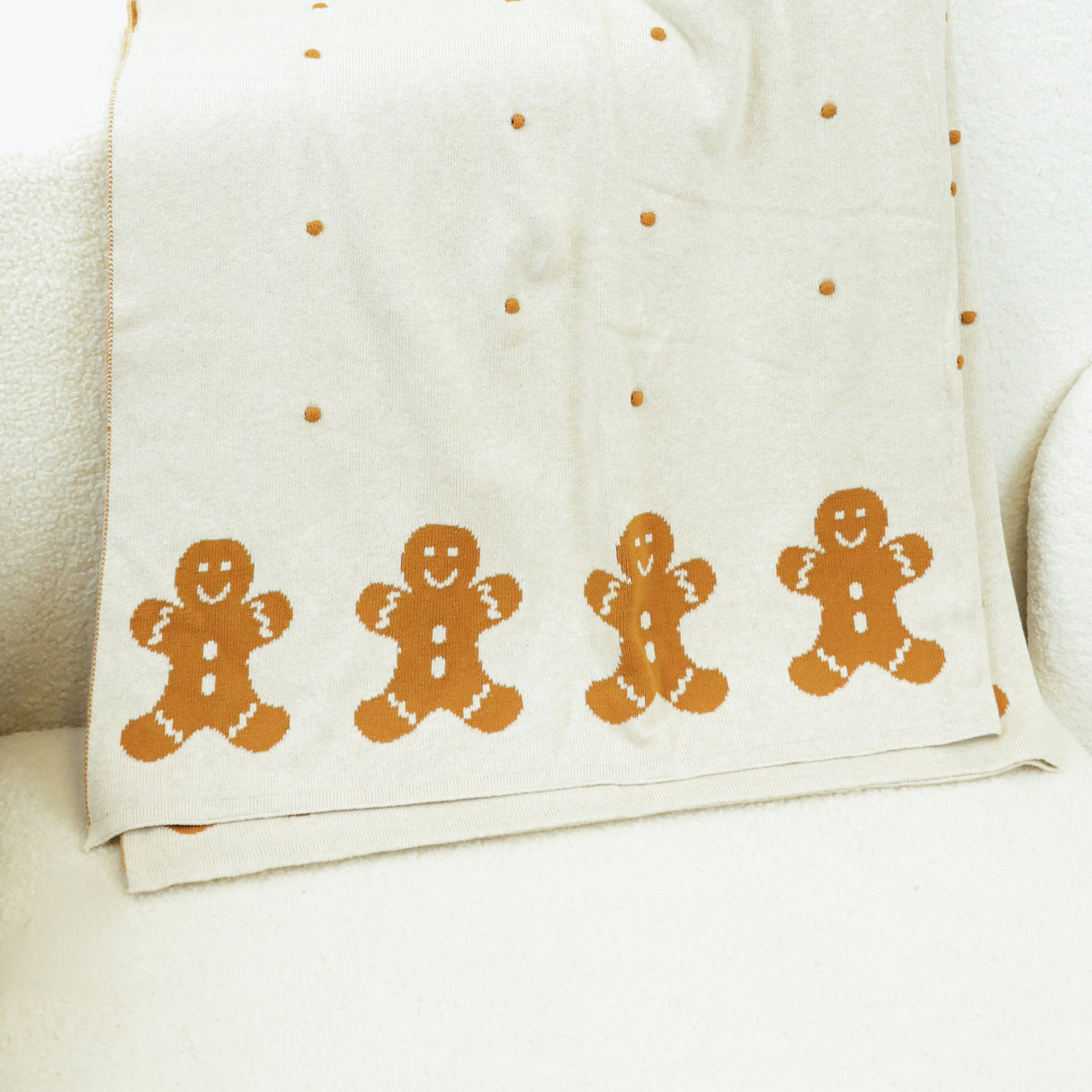 Gingerbread Heavy Knit Throw