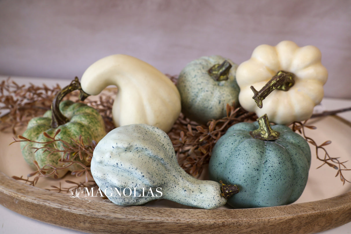 Mixed Blue Pumpkins & Gourds