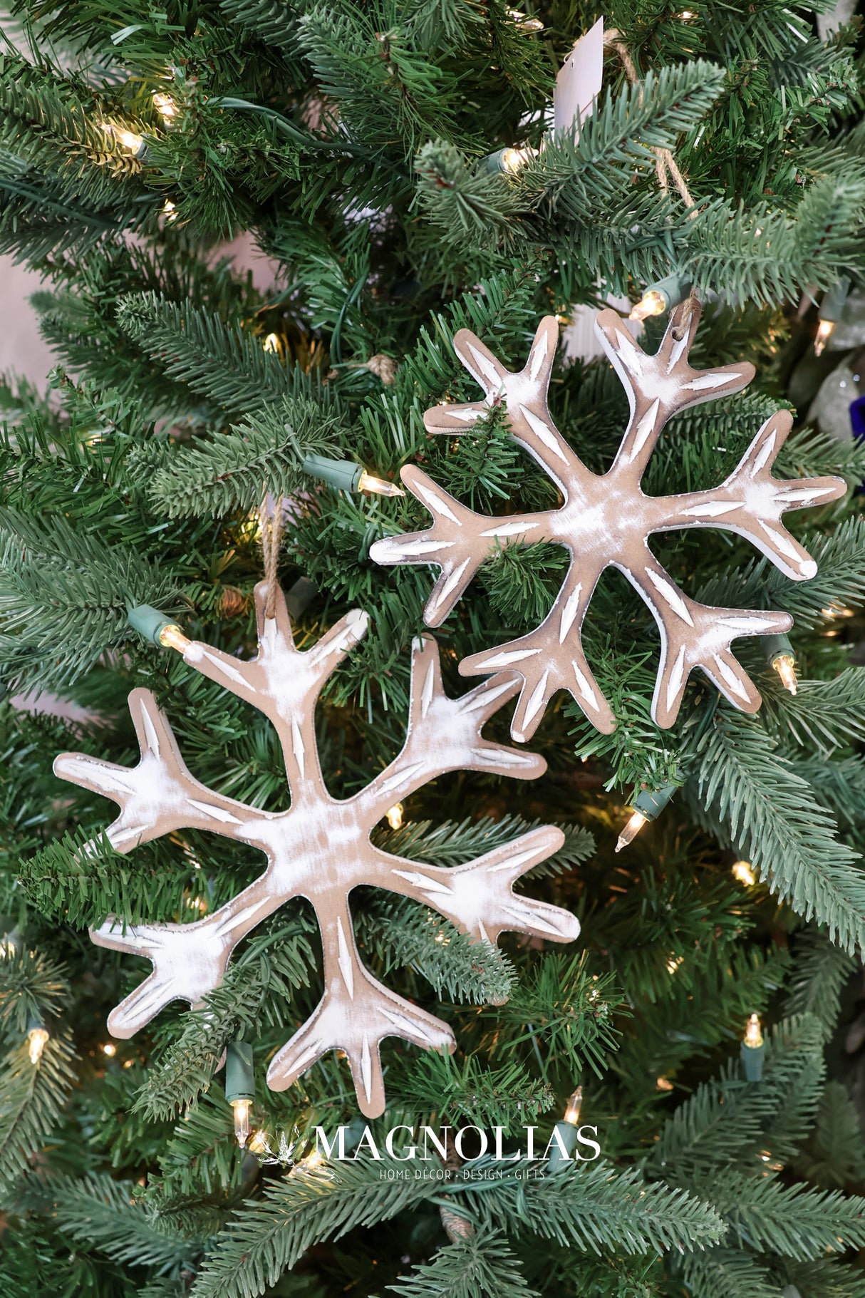 Magic Moment Wood Snowflake Set of 2