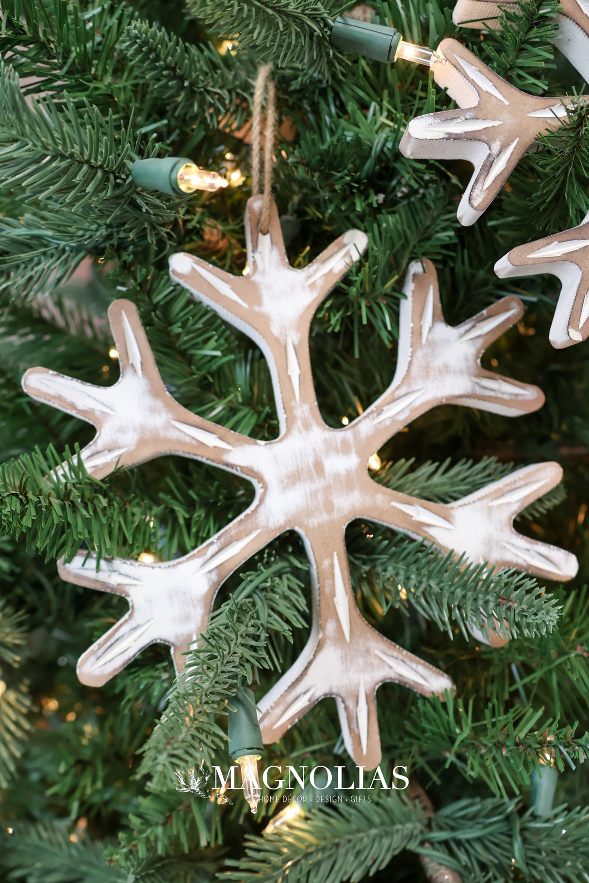 Magic Moment Wood Snowflake Set of 2