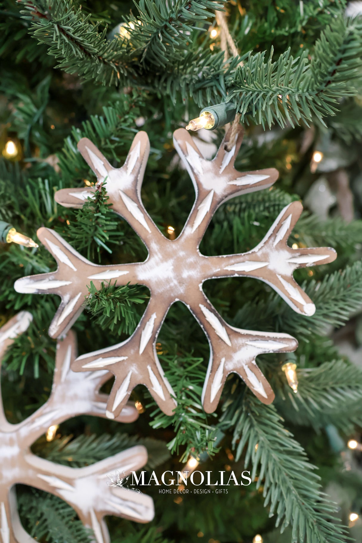 Magic Moment Wood Snowflake Set of 2