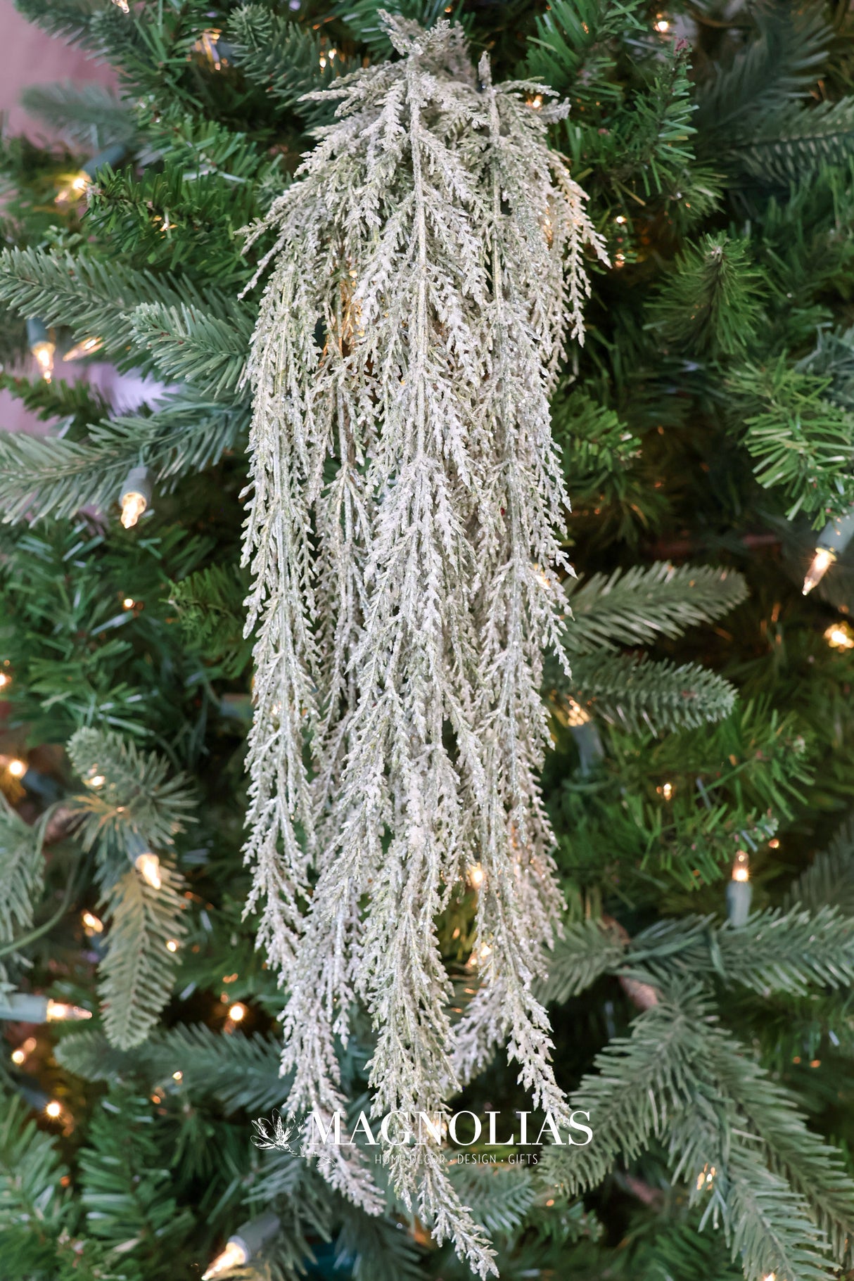 Green Glittered Amaranthus Spray